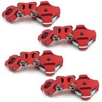 AXspeed 4 Pcs Alloy Magnetic Stealth Invisible Body Post Mount for most of 1:10 RC Crawler Car #C (Red)