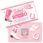 Big Dot of Happiness Last Rodeo - Pink Cowgirl Bachelorette Party Game Scratch Off Dare Cards - 22 Count