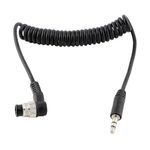 Keabroir 3.5mm to N1 Camera Shutter Release Cable Remote Control Cord Speedlight Flash Trigger Connect Spring Coiled Wire Cord for Nikon Z8 Z9 D850 D500 D5 D810 D810A D800 D700 D4s D4 D3 D3s - 100cm Extension