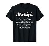 Mage Shirt Funny Fire RPG Gaming T-