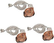 3 Packs Switches E87438 Ceiling Fan Switch with 11" Beaded Chain, 6A 125VAC ON/Off Control