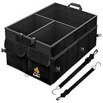 EcoNour Car Trunk Organizer for Grocery | Car Organizers and Storage with Detachable Dividers | Foldable & Collapsible Truck Accessories | Multipurpose Storage Container with Straps & Non-Slip Bottom