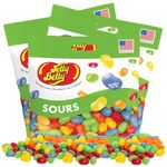 Jelly Belly Sours Jelly Beans, 3-Pack Bundle : Ideal for Halloween, Thanksgiving, Christmas and New Year's Eve - Vegan, Dairy-Free, Gluten-Free, Fat-Free, Peanut-Free Candy Treat for Kids & Families, Sweet Snack Alternative