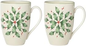 Lenox 870002 Hosting The Holidays 2-Piece Holly Mug Set
