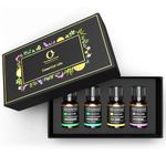 Organic Forest Pack of 4 Essential Oil Set | Rosemary Oil, Tea Tree Oil, Lavender Oil, Peppermint Oil | Essential Oils for Diffusers for Home | Massge Oil | Aromatherapy Diffuser Oil Gift Set