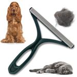 PawsOnlyUK Pet Hair Remover for Carpet Sofa Car Furniture Stairs Pet Bed Rugs | Carpet Scraper Tool | Reusable Lint Remover | Portable Carpet Brush | Easy to Clean Cat Dog Hair Fur (Green)