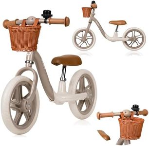 LIONELO ALEX PLUS Bicicleta sin Pedales para Niños hasta 30 kg, a partir de 3 años, Ruedas de Espuma EVA 30,5 cm, Reposapiés Cesta y Ajuste del Asiento y Manillar, Manija Antideslizante, Ligera 3,4 kg