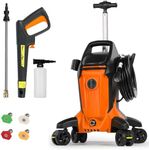 Electric Pressure Washer 2800 PSI 2.8 GPM Power Washer Pressure Washer with Telescopic Handle & Anti-Tipping Technology and Foam Cannon for Home Car Garden Patio Fence