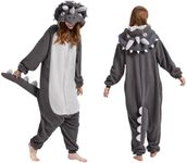 MAISUIZI Animal Triceratops Onesie Pajamas Adult Unisex Cosplay Halloween Christmas Novelty Nightwear Carnival Costume