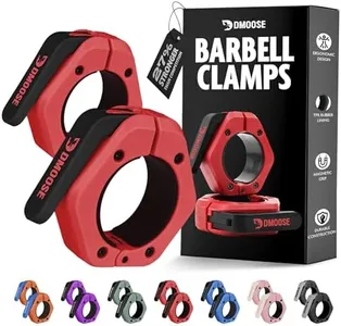 DMoose Barbell Clips (Pair) - Quick Release Olympic Barbell Clamps with Anti Slip TPR Grip - 2" Barbell Collars for Secure Weightlifting & Powerlifting - Weight Clips for Bars at Home or Gym