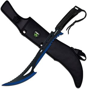 Z Hunter ZB-020BL Fantasy Machete, Black and Blue, Cord-Wrapped Handle, 23.75-Inch Overall