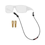 Chums Tideline Glasses Strap Retainer - Lightweight Sunglasses Eyewear Holder Strap - Stainless Steel Design - Black