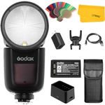 Godox V1-S V1S Round Head Camera Flash for Sony, 1/8000 HSS 2.4G Wireless X System Flash Speedlight for Studio Portrait Wedding Photography