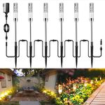 GreenClick LED Pathway Lights, 4.8W 12V Low Voltage Landscape Lighting, 6 Pcs 570 Lumen Outdoor Lights, Super Bright Extendable Path Lights, IP65 Waterproof Garden Lights for Yard Patio Walkway, 2700K