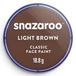 Snazaroo Classic Face Paint, 18ml, Light Brown