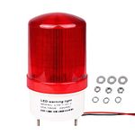 Industrial LED Rotating Strobe Beacon Warning Lights, Electrical Revolving Signal Lights for Emergency, 110v AC, Red, No Buzzer