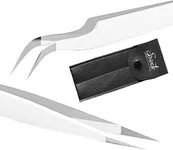 SIVOTE Eyelash Extension Tweezers for Classic & Volume Lashes, 2-Pack, White