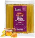 Judee’s Orange Blossom Honey Sticks - 50 Count - On-the-Go Snacks - Delicious and 100% Gluten-Free - Great for Tea, Coffee, and Desserts - Citrus Flavor (7-Inch Straws)