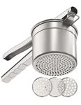 Livilord Large 15oz Potato Ricer with 3 Interchangeable Discs, Heavy Duty Stainless Steel Ricers for Mashed Potatoes, Sweet Potato Masher Kitchen Tool with Ergonomic Handle, Spaetzle Maker