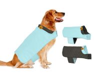 Sage Square Dog Winter Coat, Reversible Warm Dog Jackets, Waterproof & Windproof Dog Cold Weather Coats, Stylish & Cozy Dog Jacket (Sky Blue) (XXLarge - 30 Inches)