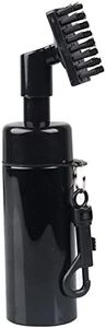 Cepillo para palos de golf, cepillo de limpieza de golf, limpiador de surcos, limpiador de surcos, cepillo de golf con mosquetón para bolsa de golf, accesorios de golf, regalos de golf (Negro)