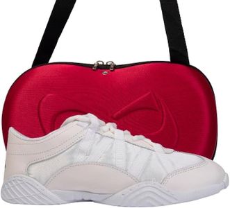 Nfinity Evolution White Cheer Shoes for Youth Girls – Breathable, High-Performance Sneakers for Cheerleading and Sports – Lightweight & Built to Last