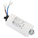 PATIKIL CBB60 10uF Running Capacitor, AC 450V 2 Wires 50/60Hz Cylinder Bottom with Screw 65x35mm for Washing Machine,Water Pump Motor Star