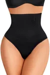 Avidlove Thong Shapewear Tummy Control Thong Underwear Plus Size Black Waist Shaper(Black,XX-Large)