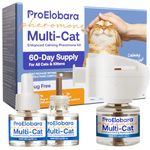 ProElobara Cat Pheromone Calming Diffuser: Cat Calming Pheromone Plug Diffuser - Reduces Stress Calming Pheromones Diffuser for Cats - 60 Day Supply