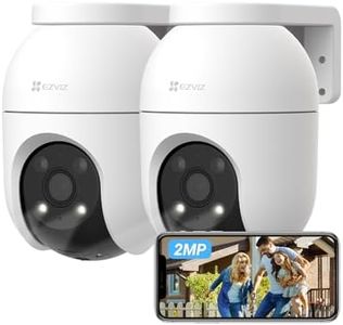 EZVIZ C8c 2MP 2PK Camera Surveillance WiFi Extérieure à 360° avec Suivi Auto-Zoom, Détection de Forme Humaine, Vision Nocturne en Couleur, Audio Bidirectionnel, IP65 Etanche, Défense Active