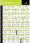 NewMe Fitness Workout Posters for Home Gym - Exercise Posters for Full Body Workout - Core, Abs, Legs, Glutes & Upper Body Training Program (Battle Rope)