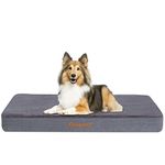 Geegoos Extra Large Dog Bed, Memory Foam Dog Bed with Washable Removable Cover,Orthopedic Dog Bed for Extra Large Dogs,XL Dog Mattress Suitable for Dog Crates(104x73x7cm,Grey)