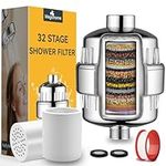 Magichome 32 Stage Shower Filter for Hard Water, Multi-Stage Shower Water Filter to Remove Chlorine and Other impurities，Replaceable Filter Cartridge Included