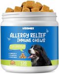 Dog Allergy Relief Immune Chews(Chicken Flavor 120 Count),Soothe Itchy Paws,Anti Dogs,Stop Pawlicking, All Breeds and Sizes