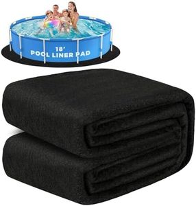 Heavy Duty 18FT Round Pool Liner Pad for Above Ground Pools, 280GSM Ultra-Thick & Tear-Resistant Underlay Mat, Puncture/Weed Proof Protective Cover, Eco-Friendly Black Fabric, Extends Pool Life