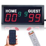 YZ 6 Digits Bluetooth Electronic Scoreboard, Digital Scoreboard with Remote, Cornhole Score Keeper Basketball Scoreboard for Indoor&Outdoor Game, Shuffleboard/Billiard/Volleyball