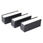 MVISUAL C Channel Magentic Label Holders 1x3 Inches with Paper Inserts and Clear Plastic Protectors, Pack of 30, Magnetic Data Card Holders File Cabinet Labels