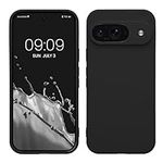 kwmobile Case Compatible with Google Pixel 9 Case - Protective Slim TPU Phone Cover - Soft Matte Finish - Black Matte