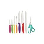 Tramontina Plenus Kitchen Knives Set of 8 with Paring, Peeling, Tomato, Bread, Chef and Steak Sharp Knife Plus Scissors, Vegetable Chopper, 23498917