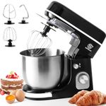 SUPERLEX 3-in-1 Stand Mixer 5L with 8 Speeds, Kitchen Machine with Pulse with Dough Hook, Whisk, Eggbeater Attachment for Baking Cake Bread, 1300W