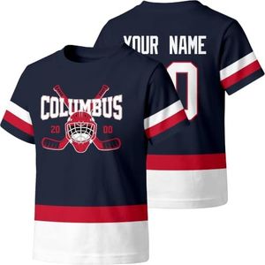 KREDE Columbus T Shirt Custom Name Number Gift for Kids Girl Boy