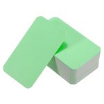 PATIKIL 3.5" x 2" Blank Paper Business Cards, 100 Pack Small Index Flash Cards Words Message Note Card Mini Paper Tags for DIY Gift Craft Scrapbooking, Green