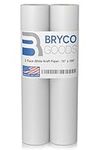 Bryco Goods 18”x1200” (100’) White Kraft Paper Roll - Pack of 2 - for Arts & Crafts, Floor Covering, Packaging, Gift Wrapping, Bulletin Boards & More - Made in USA