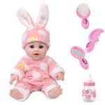 TUSALMO 12 Inch Baby Doll with Accessories Set,Soft Baby Dolls for 3+ Year Old Girls boy,Baby Toys for Birthday Gift