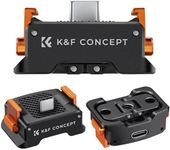 K&F Concept Charging Adapter Base for DJI Osmo Pocket 3, Desktop Type-C Charging Dock Fit Arca-Swiss Standard, with 1/4 Screw Hole/Folding Finger, Aluminum Alloy Bracket