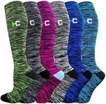 6 Pairs Graduated Compression Socks