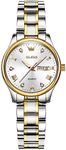 OLEVS Silver Women Watches Gold silver Watches Women with Date Day Stainess Steel Ladies Watches for Small Wrist Two Tone Small Face lady watches Elegent Roman Numeral Watches for Women Reloj De Mujer