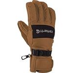 Carhartt Men's W.B. Waterproof Windproof Insulated Work Glove, Brown/Black, Small
