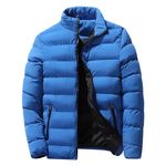 Men's Winter Down Coats Lightweight Warm Waterproof Thicken Jacket Winter Ski Hiking Travel Outerwear, Blue 1, L