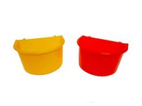 Pets Wizard - Birds Cage Feeder Plastic D Cups (Food & Water Feeder) (Set of 4, 250ml, Multicolor)